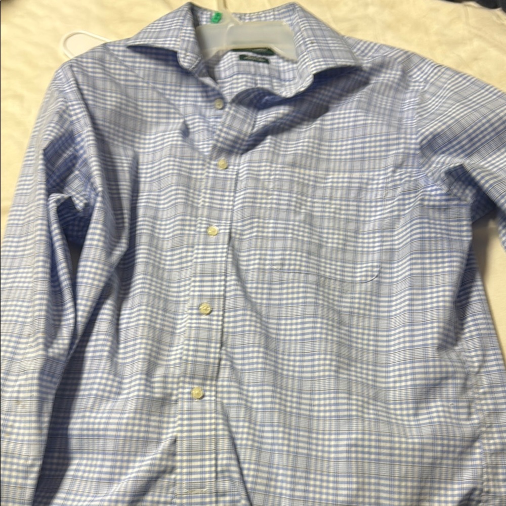 Men's Blue Plaid Shirt